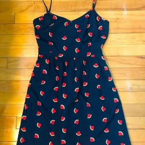 J crew watermelon print cami dress size 0